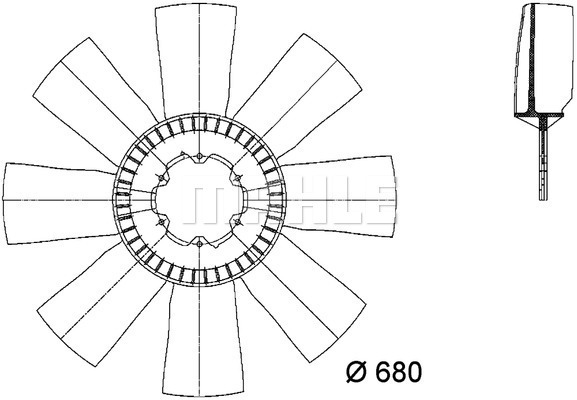 Paleta ventilator, racire motor WG2180906 WILMINK GROUP