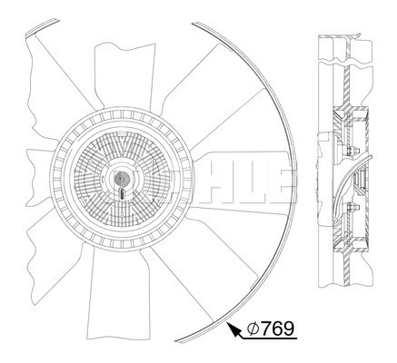 Ventilator, radiator WG2180851 WILMINK GROUP