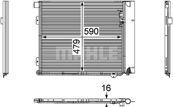 Condensator, climatizare WG2368682 WILMINK GROUP