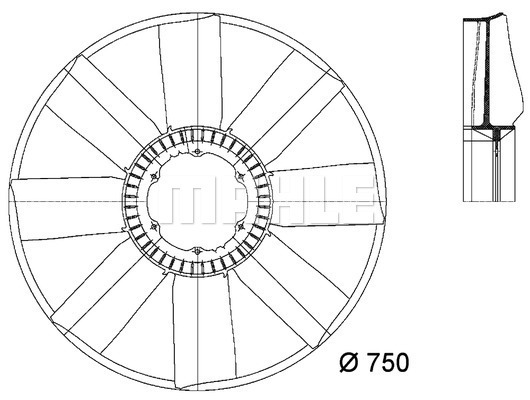 Paleta ventilator, racire motor WG2180919 WILMINK GROUP