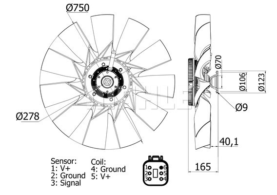 Ventilator, radiator WG2180811 WILMINK GROUP