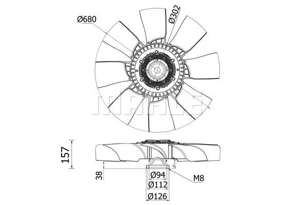 Ventilator, radiator WG2180772 WILMINK GROUP