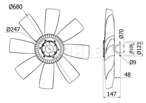 Ventilator, radiator WG2180791 WILMINK GROUP