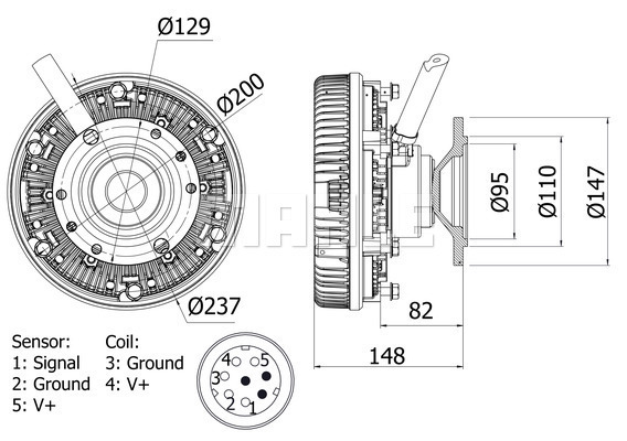 Cupla, ventilator radiator WG2180344 WILMINK GROUP