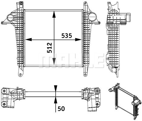Intercooler, compresor WG2370586 WILMINK GROUP