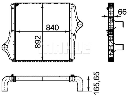 Intercooler, compresor WG2370578 WILMINK GROUP