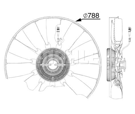 Ventilator, radiator WG2180856 WILMINK GROUP