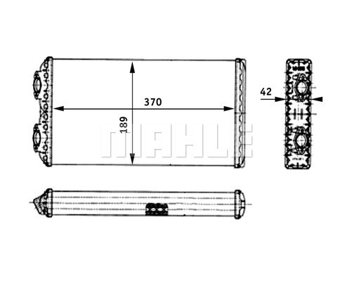 Schimbator caldura, incalzire habitaclu WG2179996 WILMINK GROUP