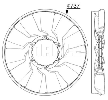 Paleta ventilator, racire motor WG2180985 WILMINK GROUP