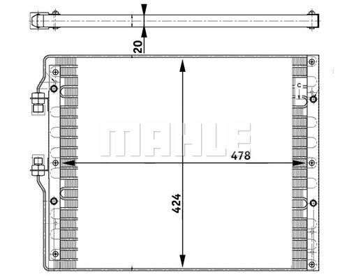 Condensator, climatizare WG2368891 WILMINK GROUP