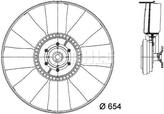 Ventilator, radiator WG2180792 WILMINK GROUP