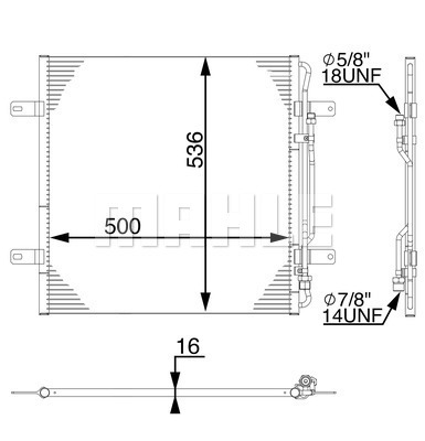 Condensator, climatizare WG2368774 WILMINK GROUP