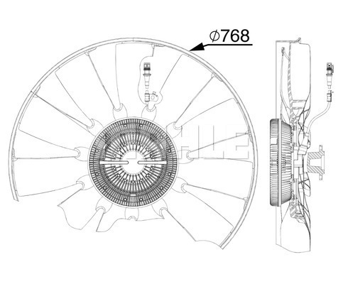 Ventilator, radiator WG2180869 WILMINK GROUP