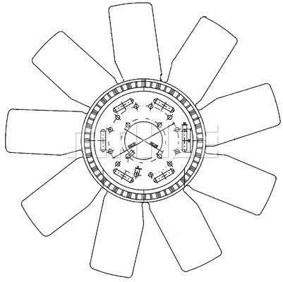 Paleta ventilator, racire motor WG2180974 WILMINK GROUP
