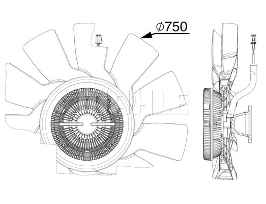 Ventilator, radiator WG2180857 WILMINK GROUP