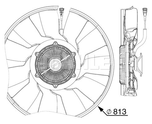 Ventilator, radiator WG2180858 WILMINK GROUP