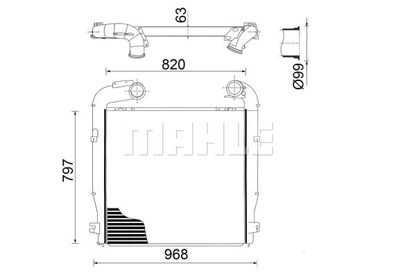 Intercooler, compresor WG2370897 WILMINK GROUP