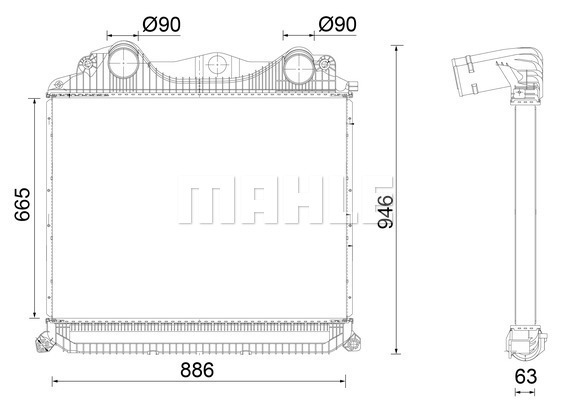 Intercooler, compresor WG2370571 WILMINK GROUP