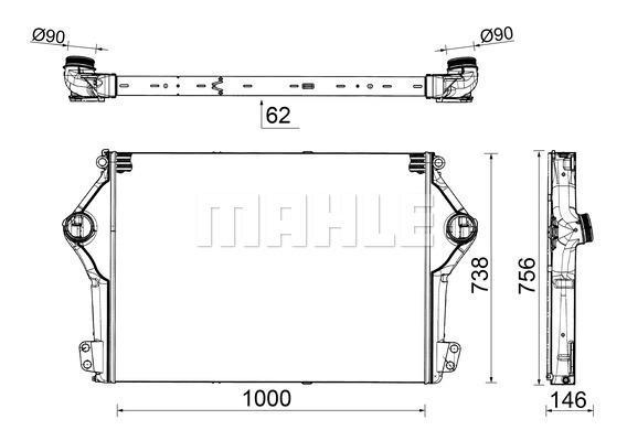 Intercooler, compresor WG2370979 WILMINK GROUP