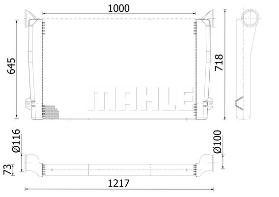 Intercooler, compresor WG2370840 WILMINK GROUP
