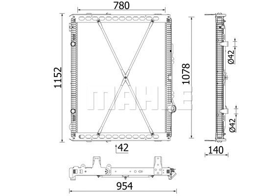 Radiator, racire motor WG2193165 WILMINK GROUP
