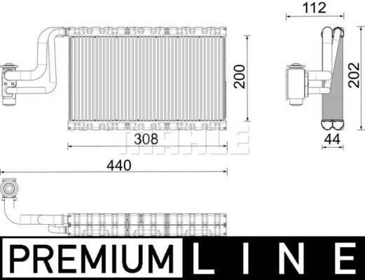 Evaporator, aer conditionat WG2370296 WILMINK GROUP