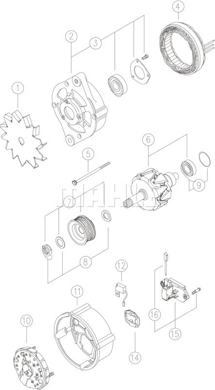 Generator / Alternator WG2043497 WILMINK GROUP
