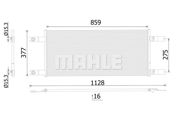 Condensator, climatizare WG2368601 WILMINK GROUP