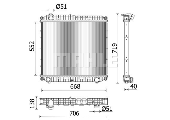 Radiator, racire motor WG2183380 WILMINK GROUP