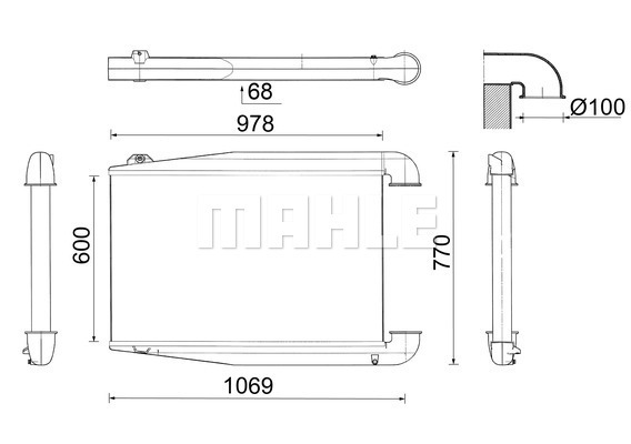 Intercooler, compresor WG2370841 WILMINK GROUP