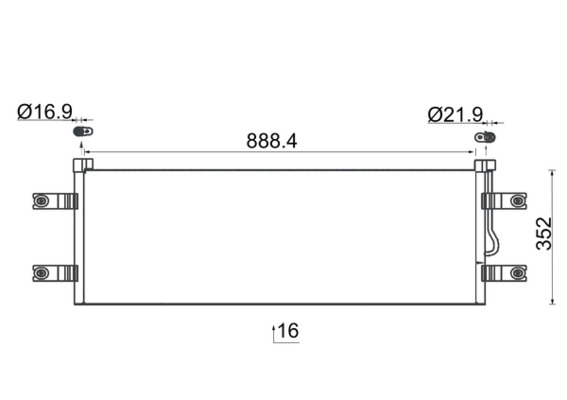 Condensator, climatizare WG2338738 WILMINK GROUP