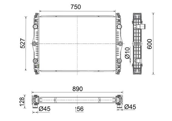Radiator, racire motor WG2371100 WILMINK GROUP
