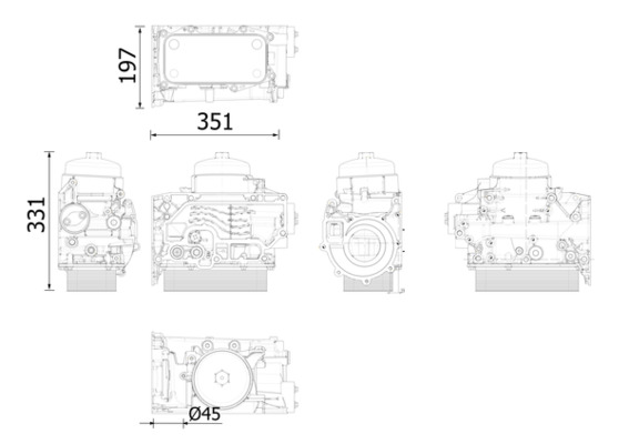 Radiator ulei, ulei motor WG2371091 WILMINK GROUP