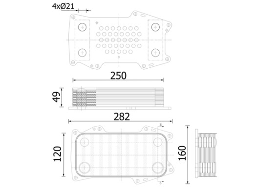 Radiator ulei, ulei motor WG2371083 WILMINK GROUP