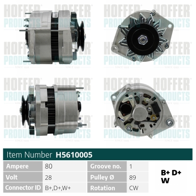 Generator / Alternator WG2197051 WILMINK GROUP