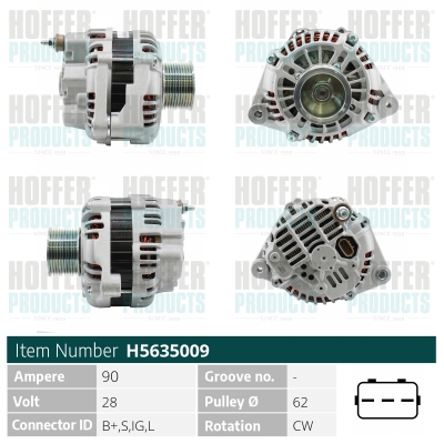 Generator / Alternator WG2194119 WILMINK GROUP