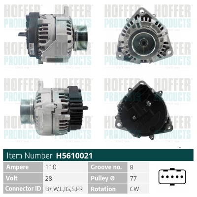 Generator / Alternator WG2197058 WILMINK GROUP