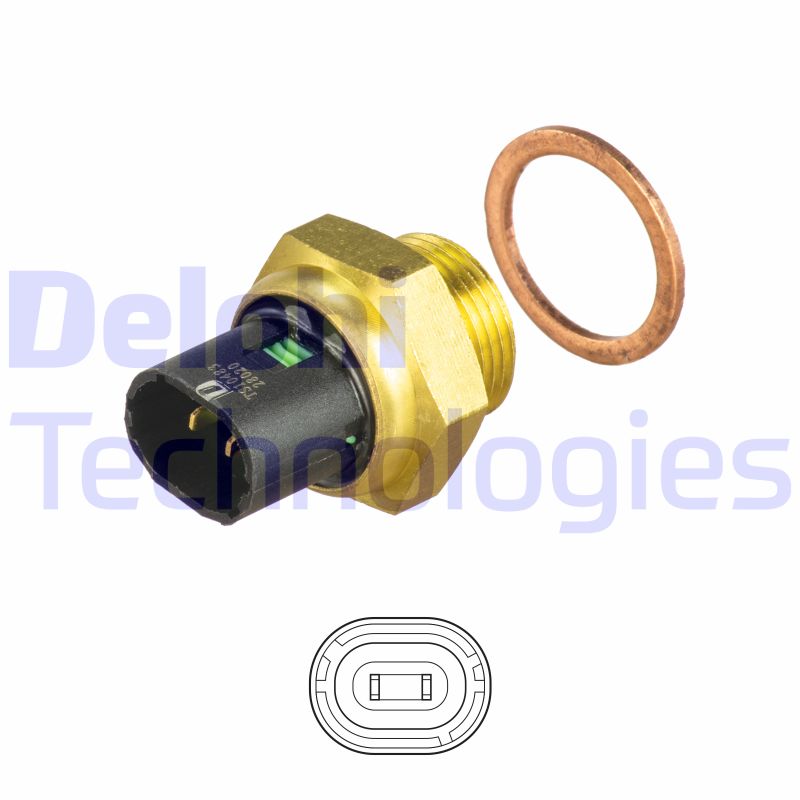 Senzor,temperatura lichid de racire WG2152389 WILMINK GROUP