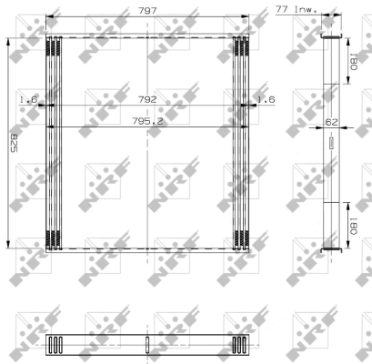 Reteaua radiatorului, intercooler WG1734313 WILMINK GROUP