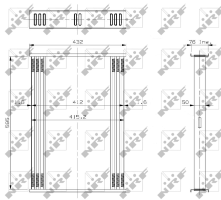 Reteaua radiatorului, intercooler WG1734287 WILMINK GROUP