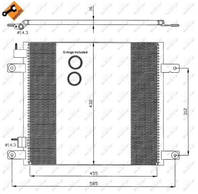 Condensator, climatizare WG2260791 WILMINK GROUP