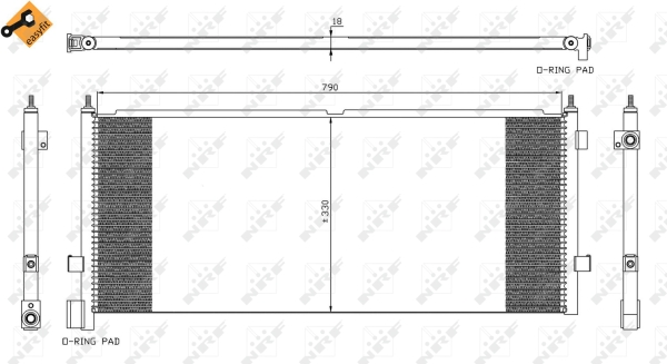 Condensator, climatizare WG2260810 WILMINK GROUP