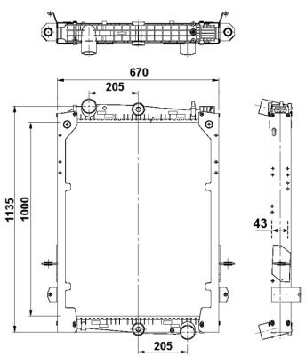 Radiator, racire motor WG1723250 WILMINK GROUP