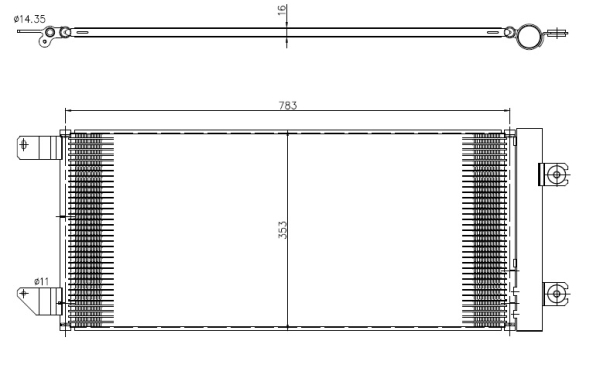 Condensator, climatizare WG2260723 WILMINK GROUP