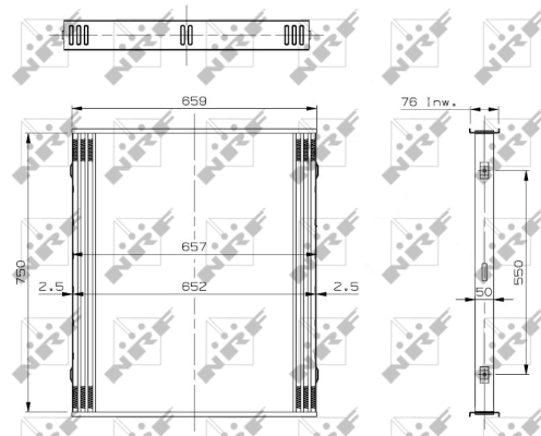 Reteaua radiatorului, intercooler WG1734257 WILMINK GROUP