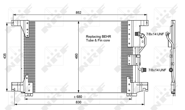 Condensator, climatizare WG2260804 WILMINK GROUP