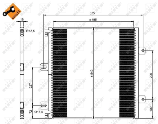 Condensator, climatizare WG2260813 WILMINK GROUP