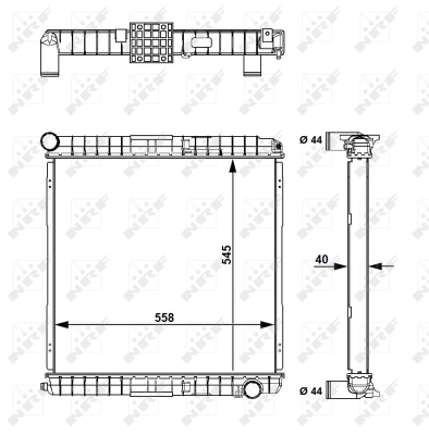 Radiator, racire motor WG1723538 WILMINK GROUP