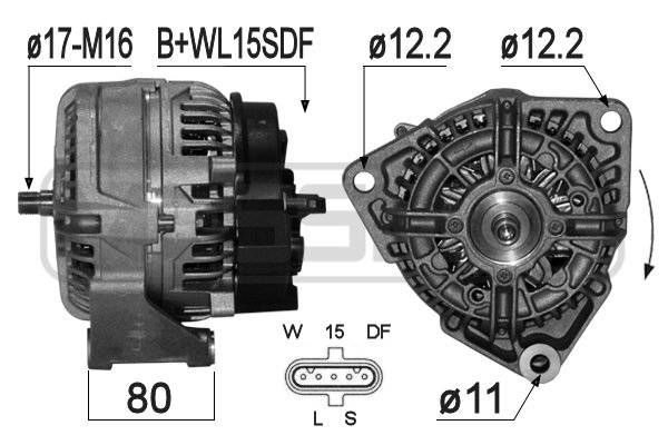 Generator / Alternator WG2012093 WILMINK GROUP