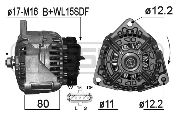 Generator / Alternator WG2011262 WILMINK GROUP